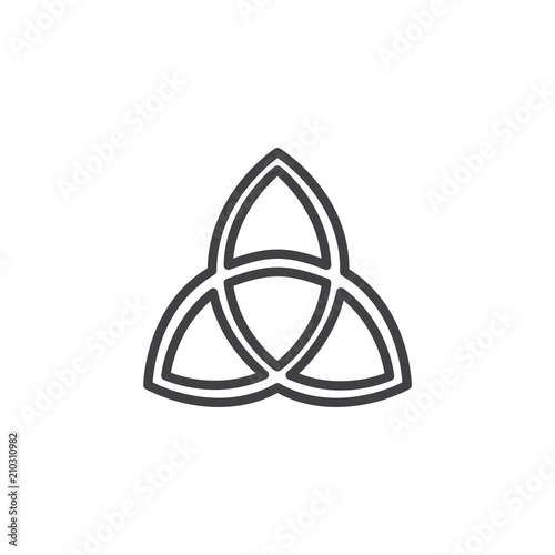 Holy Trinity outline icon. linear style sign for mobile concept and web design. Christian community simple line vector icon. Symbol, logo illustration. Pixel perfect vector graphics