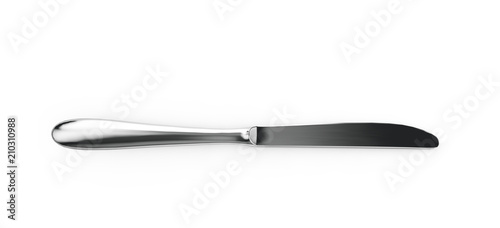 3d render knife on a white background