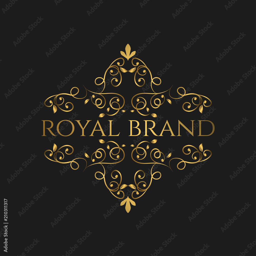 Logo Luxury with Golden Color