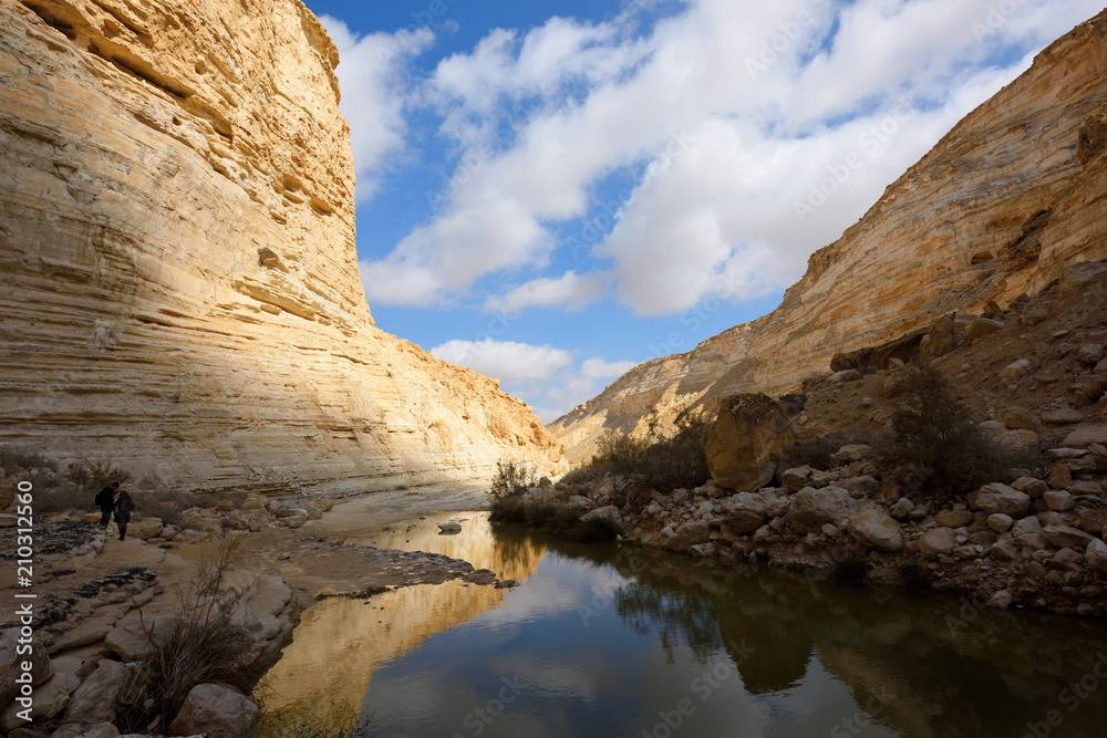 sky reflection in the desert canyon water