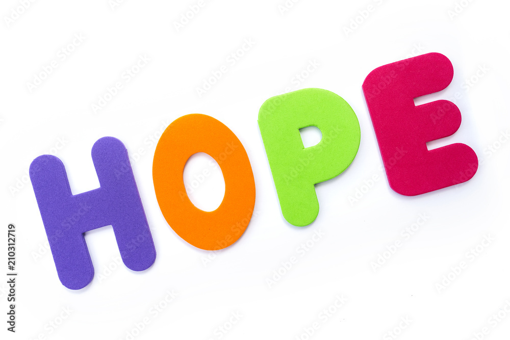 The word HOPE The word HOPE