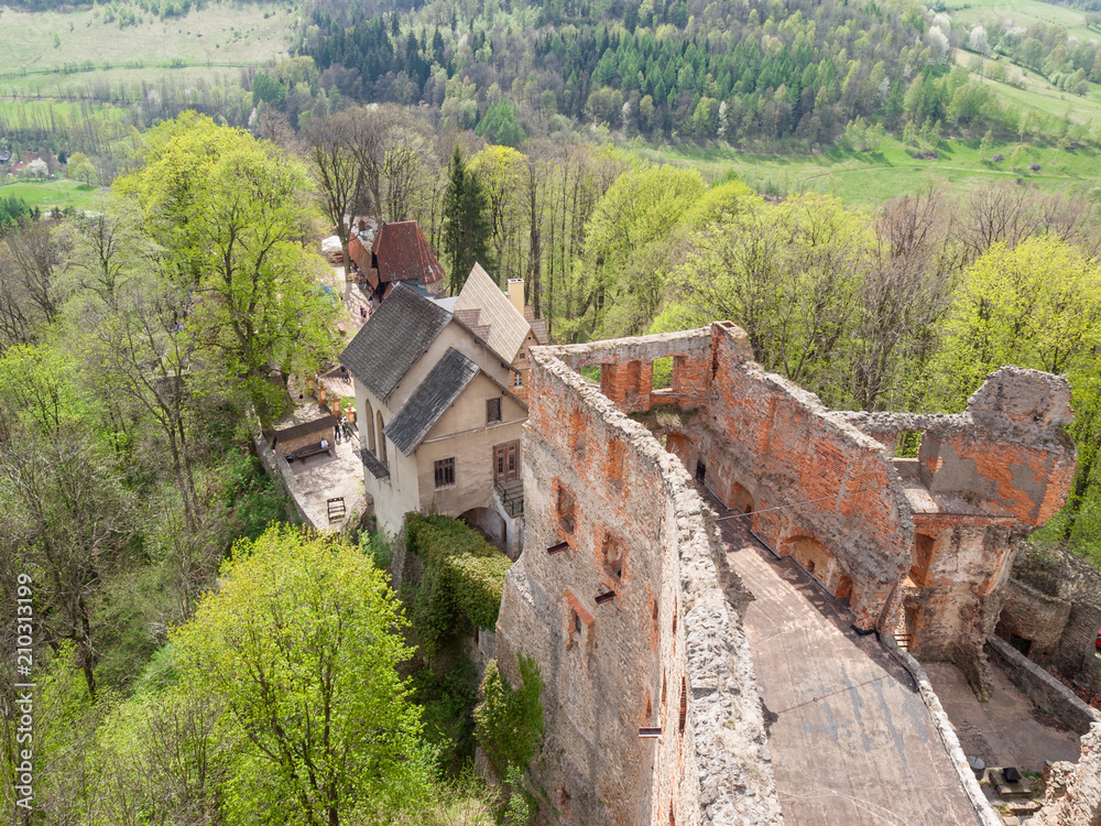 View of Grodno Castle in Zagorze Slaskie, Poland View of Grodno Castle in Zagorze Slaskie, Poland