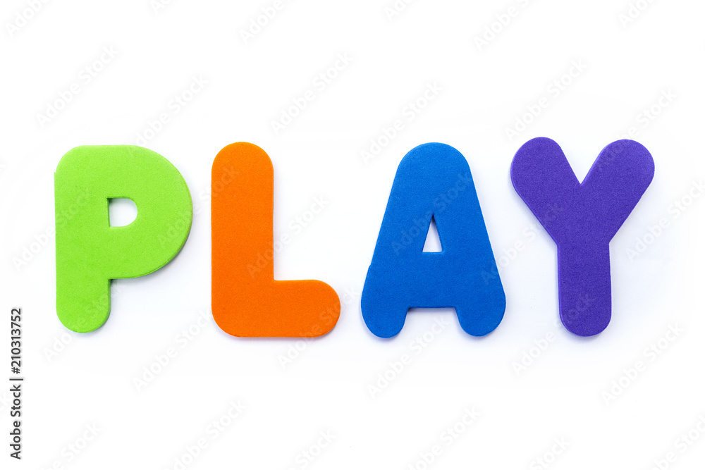 The word PLAY The word PLAY