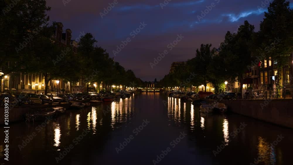 Timelapse of Amsterdam Canal with Erie Blue Skies Timelapse of Amsterdam Canal with Erie Blue Skies