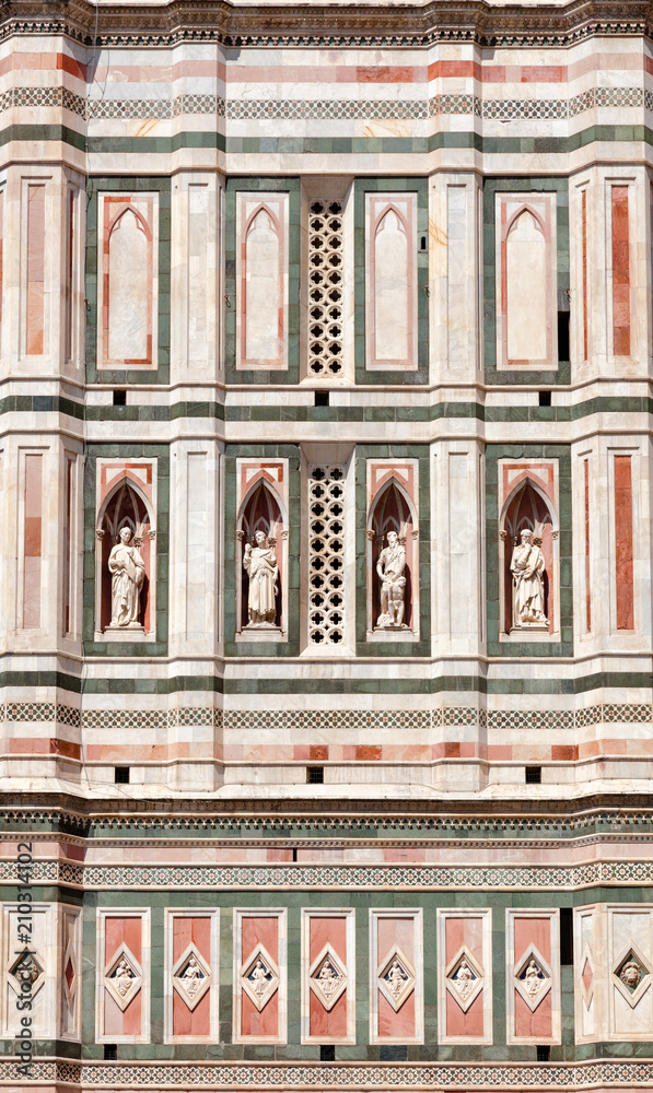 Florence Cathedral Belltower exterior Florence Tuscany Italy