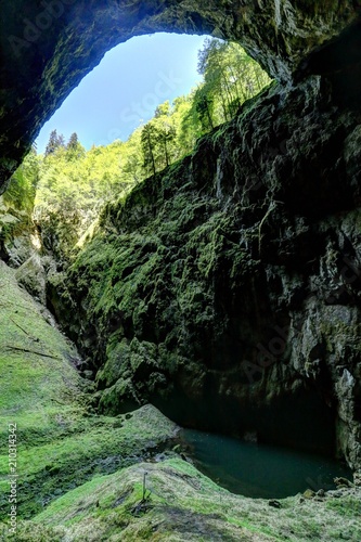 Macocha gorge from the bottom