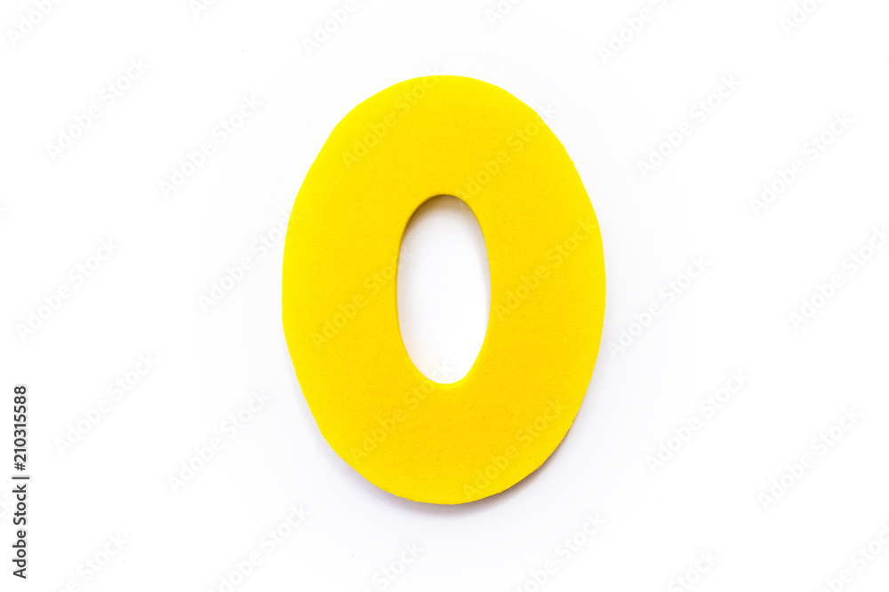 Yellow Letter O or Zero
