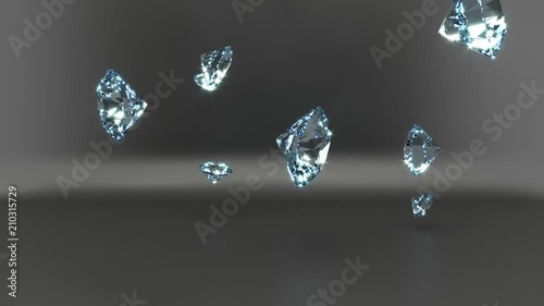 Many beautiful diamonds