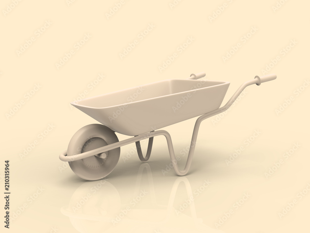 Wheelbarrow 3D Render Wheelbarrow 3D Render