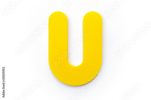 Yellow Letter U