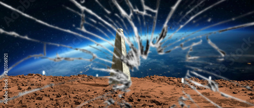 Fototapeta Naklejka Na Ścianę i Meble -  martian obelisk