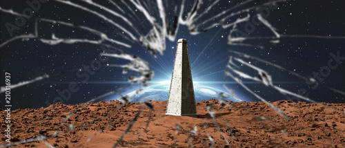 Fototapeta Naklejka Na Ścianę i Meble -  martian obelisk