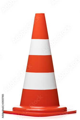 Fototapeta Traffic cone isolated on white background