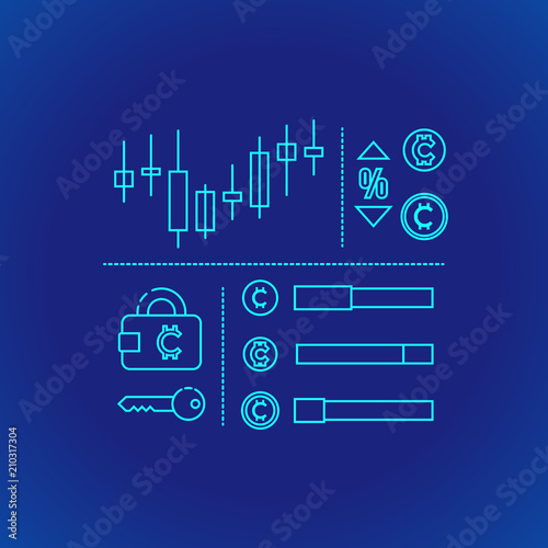 blockchain distributed ledger technology illustration.