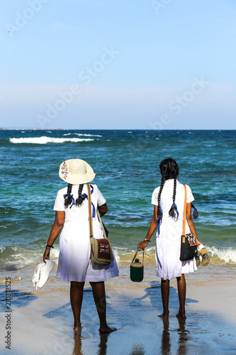 Srilanka Girls on the beach photo
