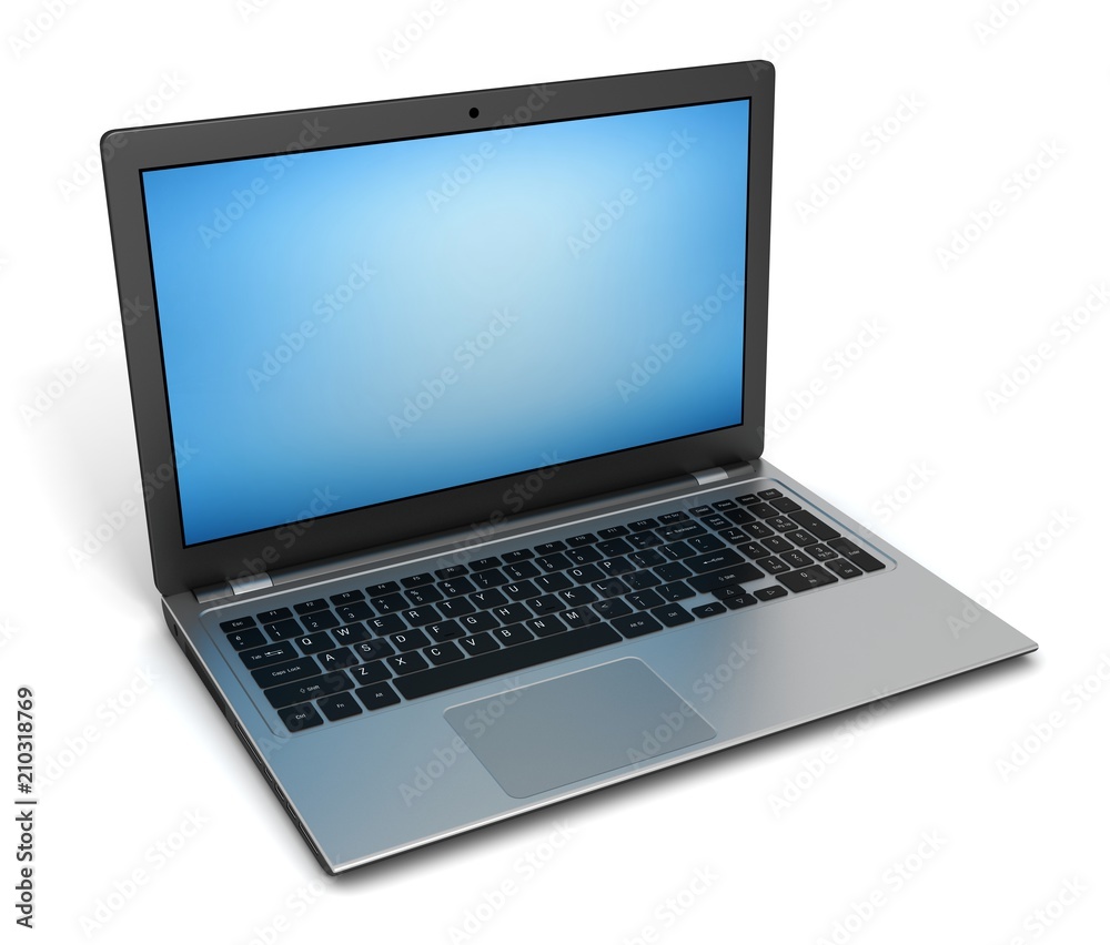 laptop computer single 3d illustration laptop computer single 3d illustration