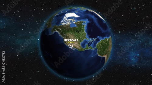 MEXICO MEXICALI ZOOM IN FROM SPACE photo