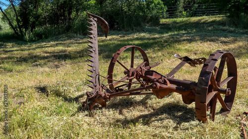 Canvas Print Mowing Machine