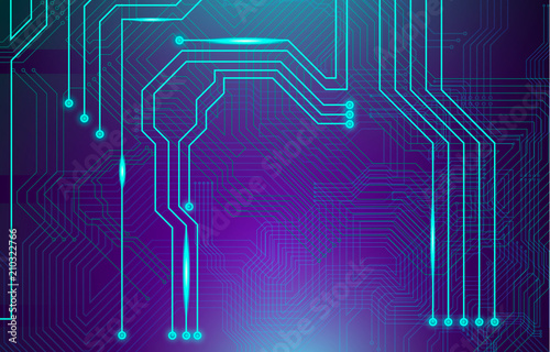 Circuit Board illustration micro scheme elements