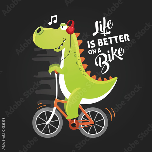 Dinosaur on a Bicycle
