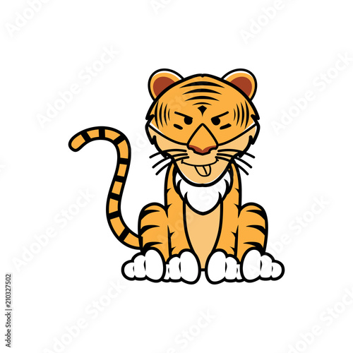 Pillustration of various kinds of tiger expressionrint photo