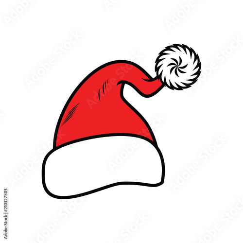 illustration of santa claus hat type
