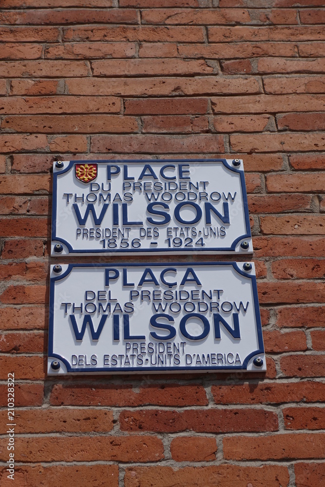 Obraz premium plaque place wilson