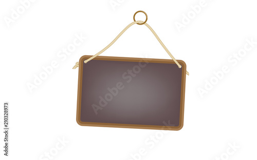 Vector image of a hanging chalkboard sign
