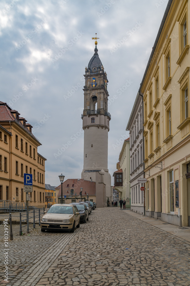 Fototapeta premium Der Reichenturm in der Altstadt von Bauzen in Sachsen