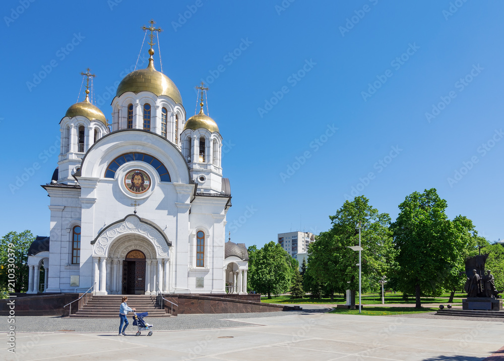 St. George's Church in Samara. The picture was taken in Russia, in the city of Samara. 05/22/2018