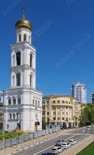 Bell Tower Iveria monastery in Samara. The picture was taken in Russia, in the city of Samara. 05/22/2018 photo