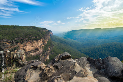 Lookout over Jamison Valley. Blue Mountains in Australia.