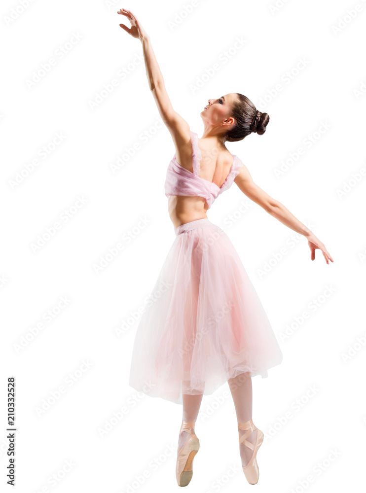 Young ballerina isolated