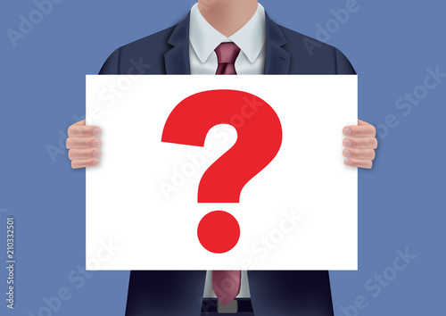 question - pancarte - interrogation - présentation -point d’interrogation - solution - idée - entreprise