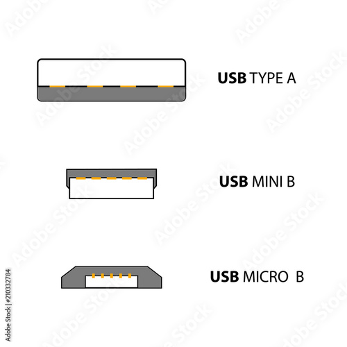 Usb icons set