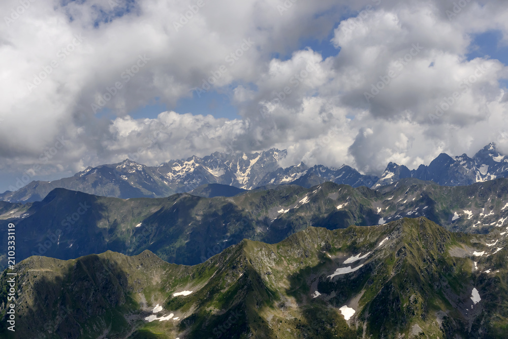ridges on the northern side of Orobie mountains, near Redorta peak, Italy ridges on the northern side of Orobie mountains, near Redorta peak, Italy