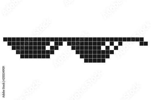 Pixel sunglasses icon