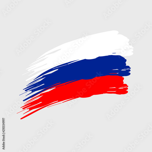 Grunge brush flag Russia