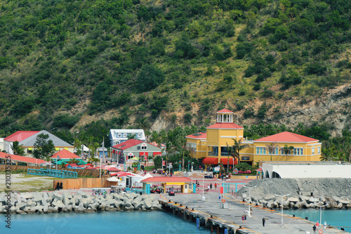 Cruise port. Philipsburg, Saint-Martin