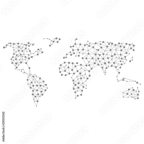 World vector map. dotes