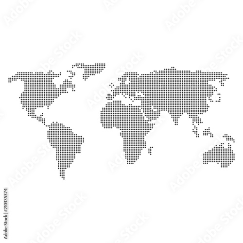 World vector map. dotes