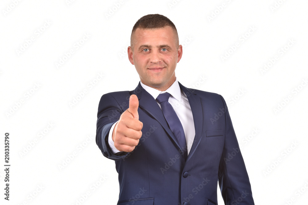 Man in suit on white background. Confident businessman. Office worker. Man in suit on white background. Confident businessman. Office worker.