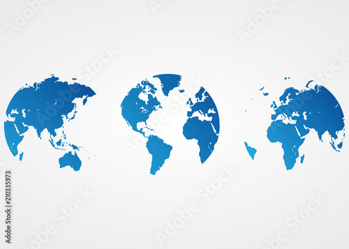 World map. Globe. Earth