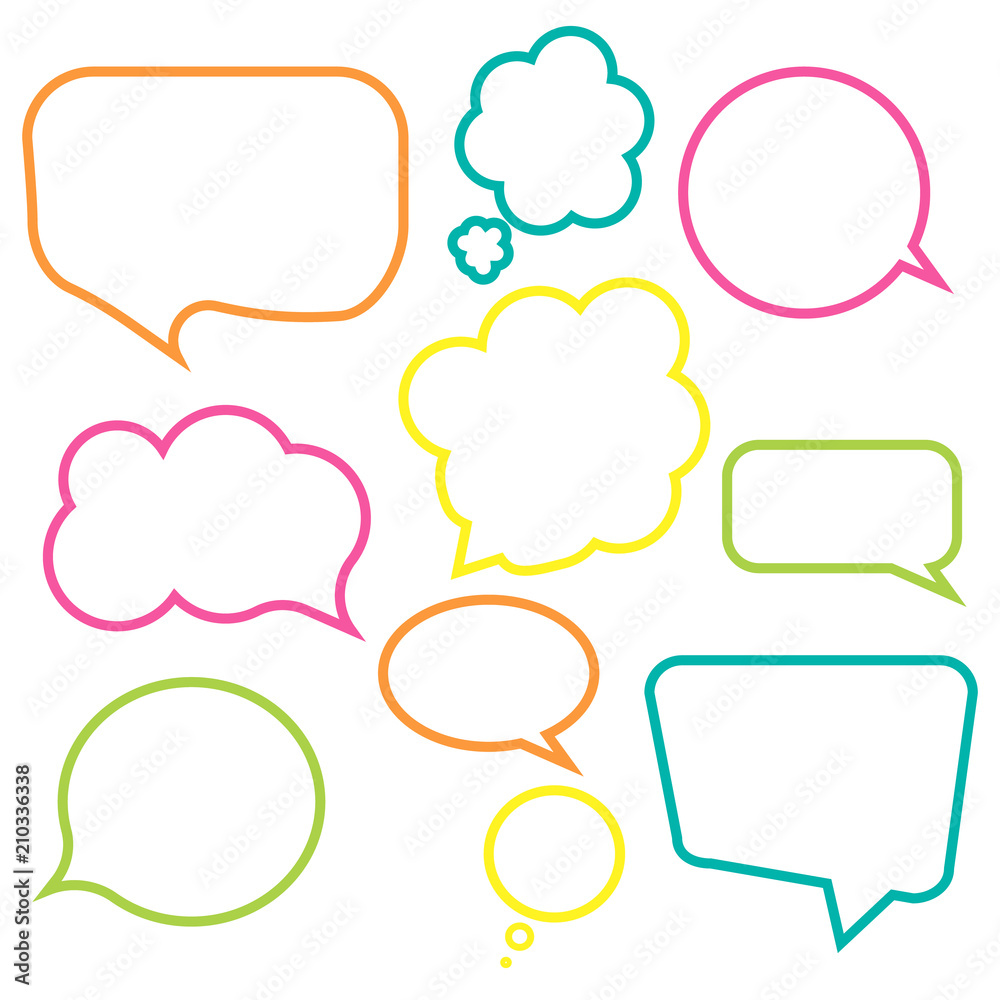 Speech bubbles set Speech bubbles set