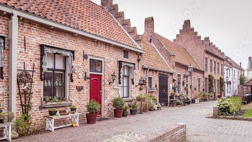 Village view of the picturesque ancient little village Buren in Neder-Betuwe, Gelderland, Netherlands photo