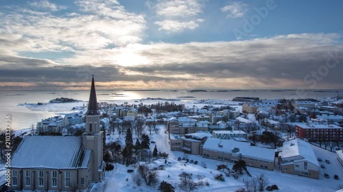 Timelapse of Hanko in the winter from the water tower