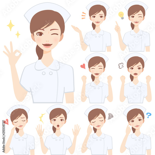 若い看護師 白衣 顔 表情 かわいい フラット イラスト セット Stock Vector Adobe Stock 若い看護師 白衣 顔 表情 かわいい フラット イラスト セット Stock Vector Adobe Stock