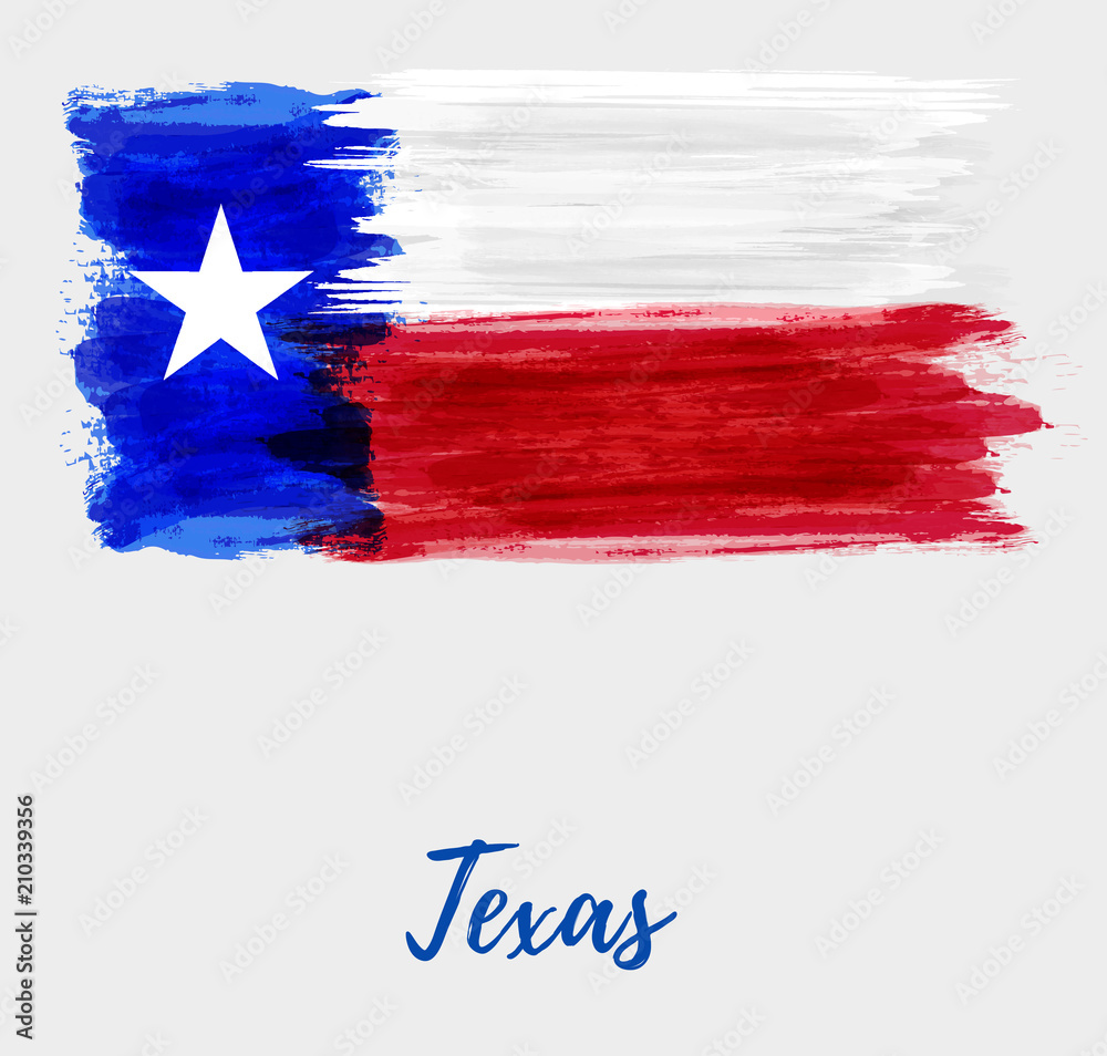 Grunge flag of the state of Texas Stock Vector | Adobe Stock