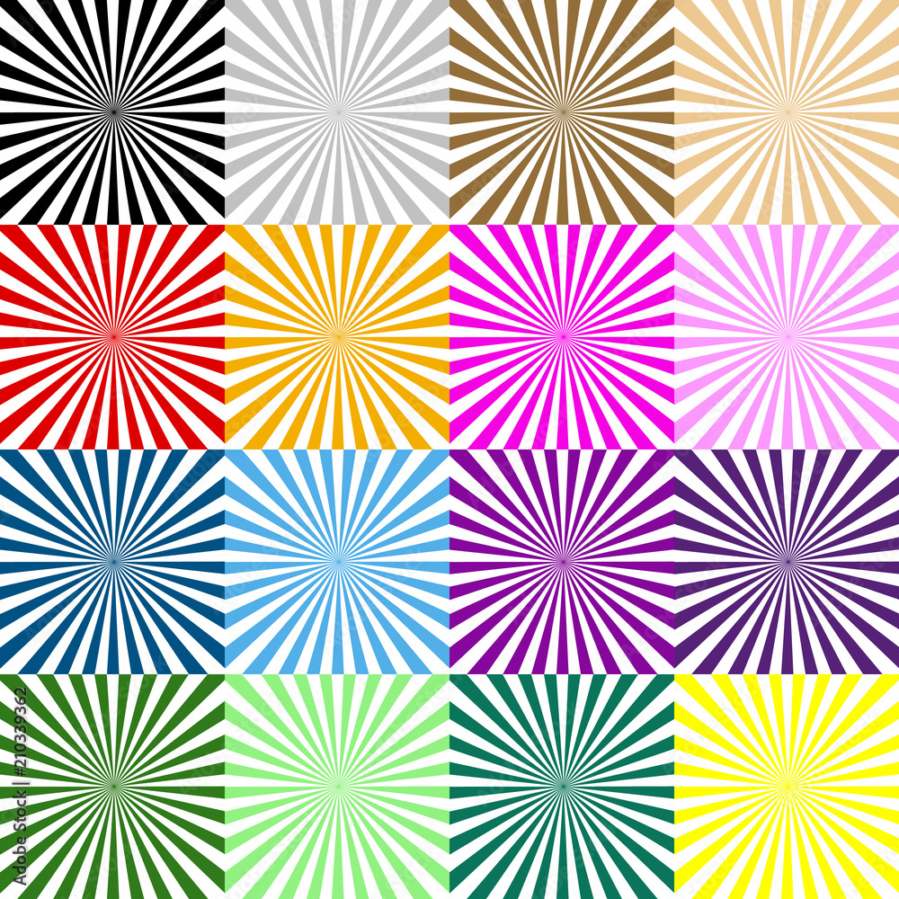 Neon abstract backgrounds set