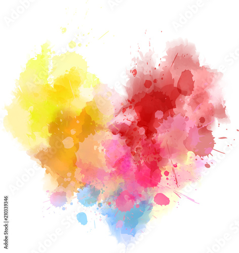 Multicolored rainbow heart